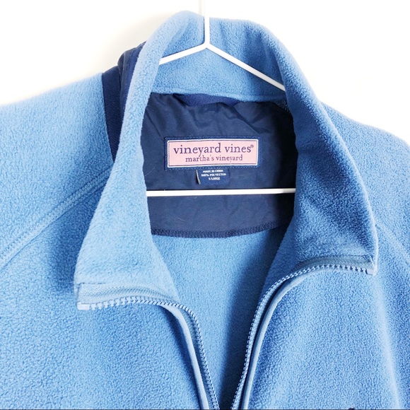 Vineyard Vines Light Blue Fleece Vest XL - Picture 4 of 6